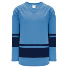 H6400-232 Sky/Navy Blank League Jerseys