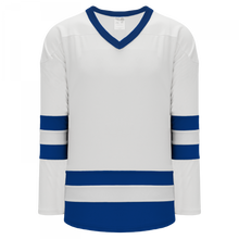 H6500-207 White/Royal League Style Blank Hockey Jerseys