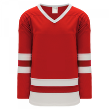 H6500-208 Red/White League Style Blank Hockey Jerseys