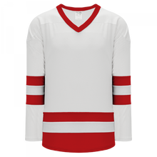 H6500-209 White/Red League Style Blank Hockey Jerseys