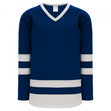 H6500-216 Navy/White League Style Blank Hockey Jerseys