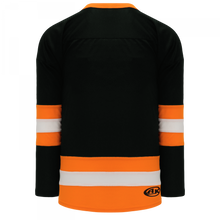 H6500-223 Black/Orange/White League Style Blank Hockey Jerseys