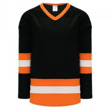 H6500-223 Black/Orange/White League Style Blank Hockey Jerseys