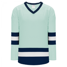 H6500-421 Ice/Navy/White League Style Blank Hockey Jerseys