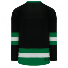 H6500-435 Black/Kelly/White League Style Blank Hockey Jerseys