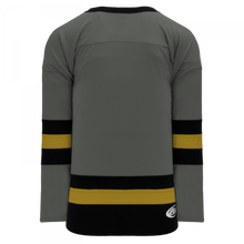 H6500-748 Graphite/Black/Knights Gold League Style Blank Hockey Jerseys
