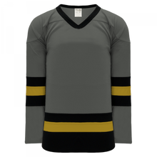 H6500-748 Graphite/Black/Knights Gold League Style Blank Hockey Jerseys