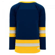 H6500-766 Navy/Gold/White League Style Blank Hockey Jerseys