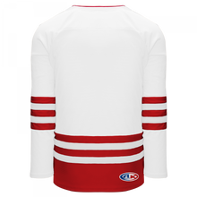 H8000-209 White/Red League Style Blank Hockey Jerseys