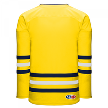 H8000-255 Maize/Navy/White League Style Blank Hockey Jerseys