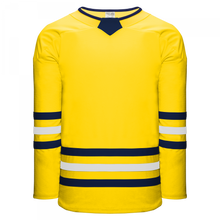 H8000-255 Maize/Navy/White League Style Blank Hockey Jerseys