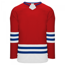 H8000-344 Red/White/Royal League Style Blank Hockey Jerseys