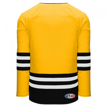 H8000-346 Gold/Black/White League Style Blank Hockey Jerseys