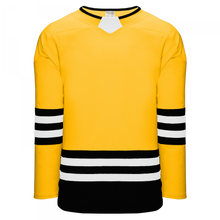 H8000-346 Gold/Black/White League Style Blank Hockey Jerseys