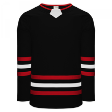 H8000-348 Black/Red/White League Style Blank Hockey Jerseys