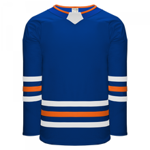 H8000-411 Royal/White/Orange League Style Blank Hockey Jerseys