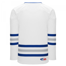 H8000-455 White/Royal/Grey League Style Blank Hockey Jerseys