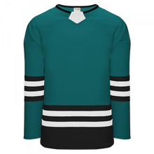 H8000-457 Teal/Black/White League Style Blank Hockey Jerseys
