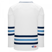 H8000-474 White/Navy/Sky League Style Blank Hockey Jerseys
