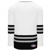 H8000-627 White/Black/Grey League Style Blank Hockey Jerseys