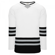 H8000-627 White/Black/Grey League Style Blank Hockey Jerseys
