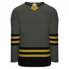 H8000-748 Graphite/Black/Knights Gold League Style Blank Hockey Jerseys