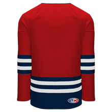 H8000-762 Red/Navy/White League Style Blank Hockey Jerseys