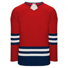 H8000-762 Red/Navy/White League Style Blank Hockey Jerseys