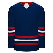 H8000-764 Navy/Red/White League Style Blank Hockey Jerseys