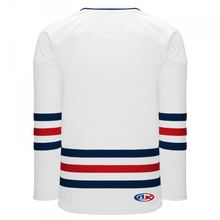 H8000-765 White/Navy/Red League Style Blank Hockey Jerseys