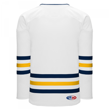 H8000-767 White/Navy/Gold League Style Blank Hockey Jerseys