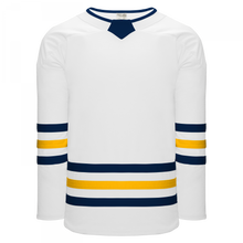 H8000-767 White/Navy/Gold League Style Blank Hockey Jerseys