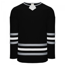 H8000-918 Black/Grey/White League Style Blank Hockey Jerseys
