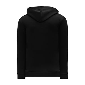 A1834-001 Black Blank Hockey Lace Hoodie Sweatshirt - Main Image