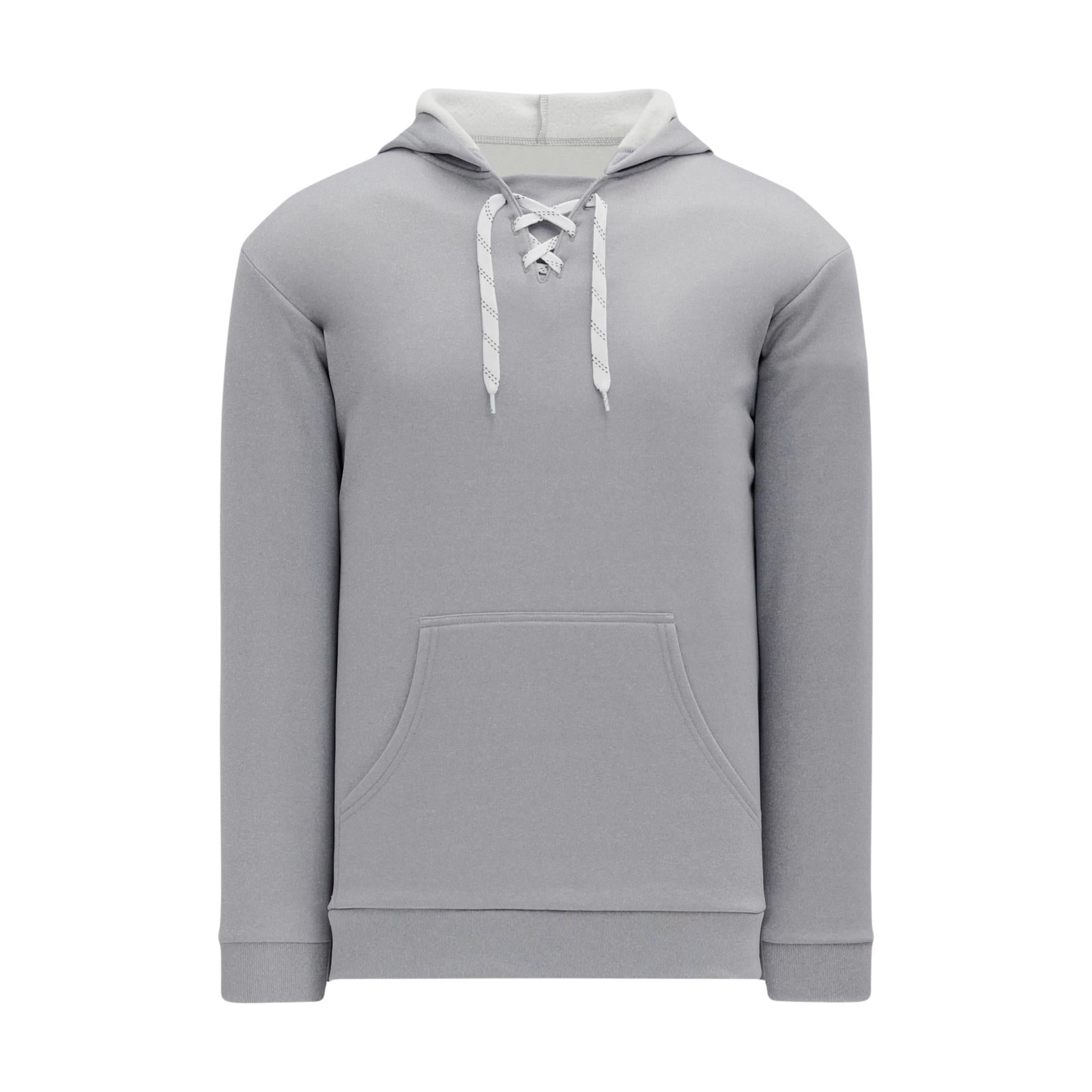 【HOCKEY】 ELK HEART HOODIE ASH GREY A1834-020 Heather Grey Blank Hockey Lace Hoodie Sweatshirt