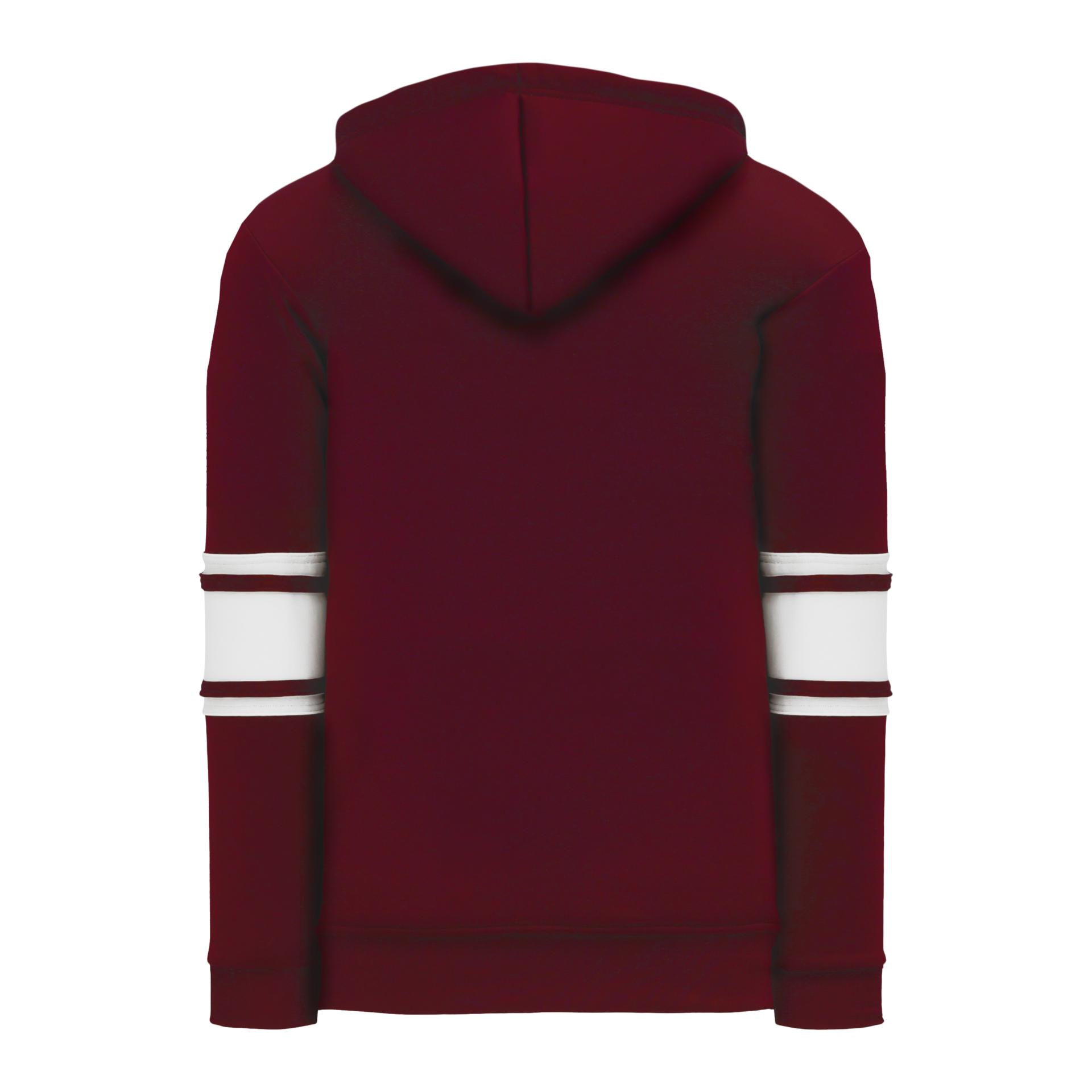 A1845-233 Maroon/White Blank Hoodie Sweatshirt - Main Image