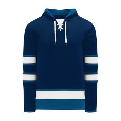A1834-002 Royal Blank Hockey Lace Hoodie Sweatshirt –