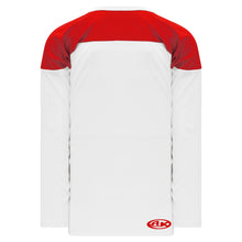 H6100-209 White/Red Practice Style Blank Hockey Jerseys