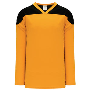H6100-213 Gold/Black Practice Style Blank Hockey Jerseys