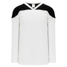 H6100-222 White/Black Practice Style Blank Hockey Jerseys