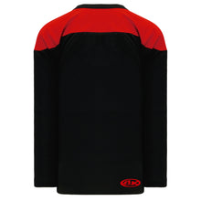 H6100-249 Black/Red Practice Style Blank Hockey Jerseys