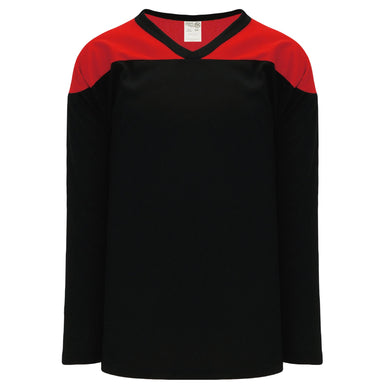 H6100-249 Black/Red Practice Style Blank Hockey Jerseys