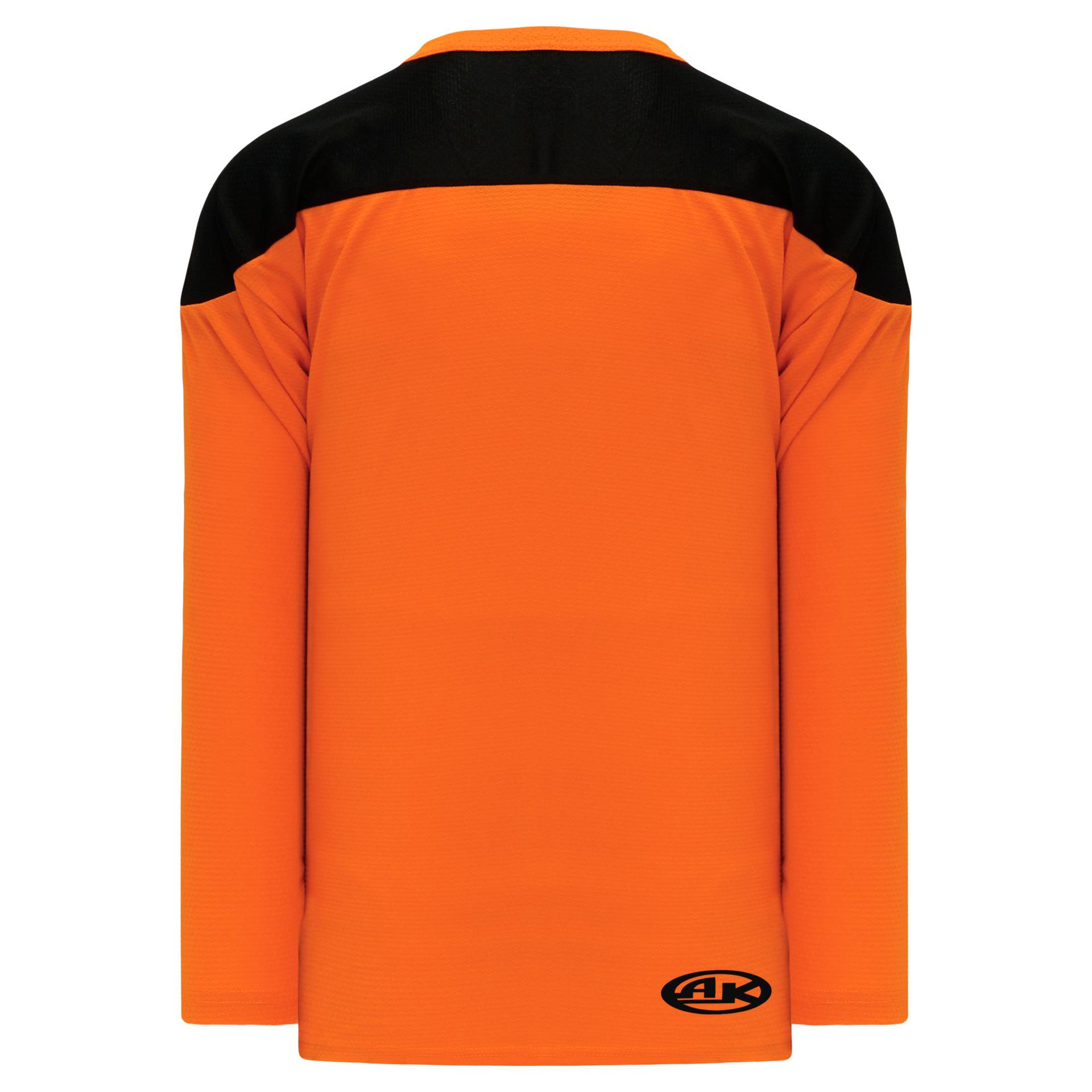 H6100-263 Orange/Black Practice Style Blank Hockey Jerseys –
