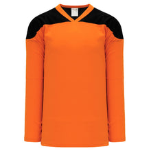 H6100-263 Orange/Black Practice Style Blank Hockey Jerseys