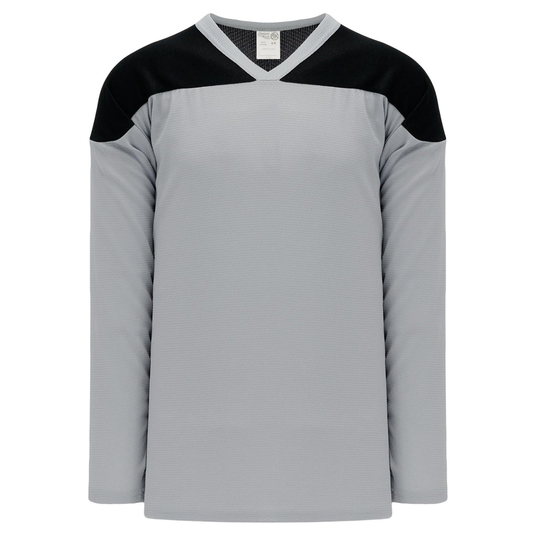 H6100-822 Grey/Black Practice Style Blank Hockey Jerseys