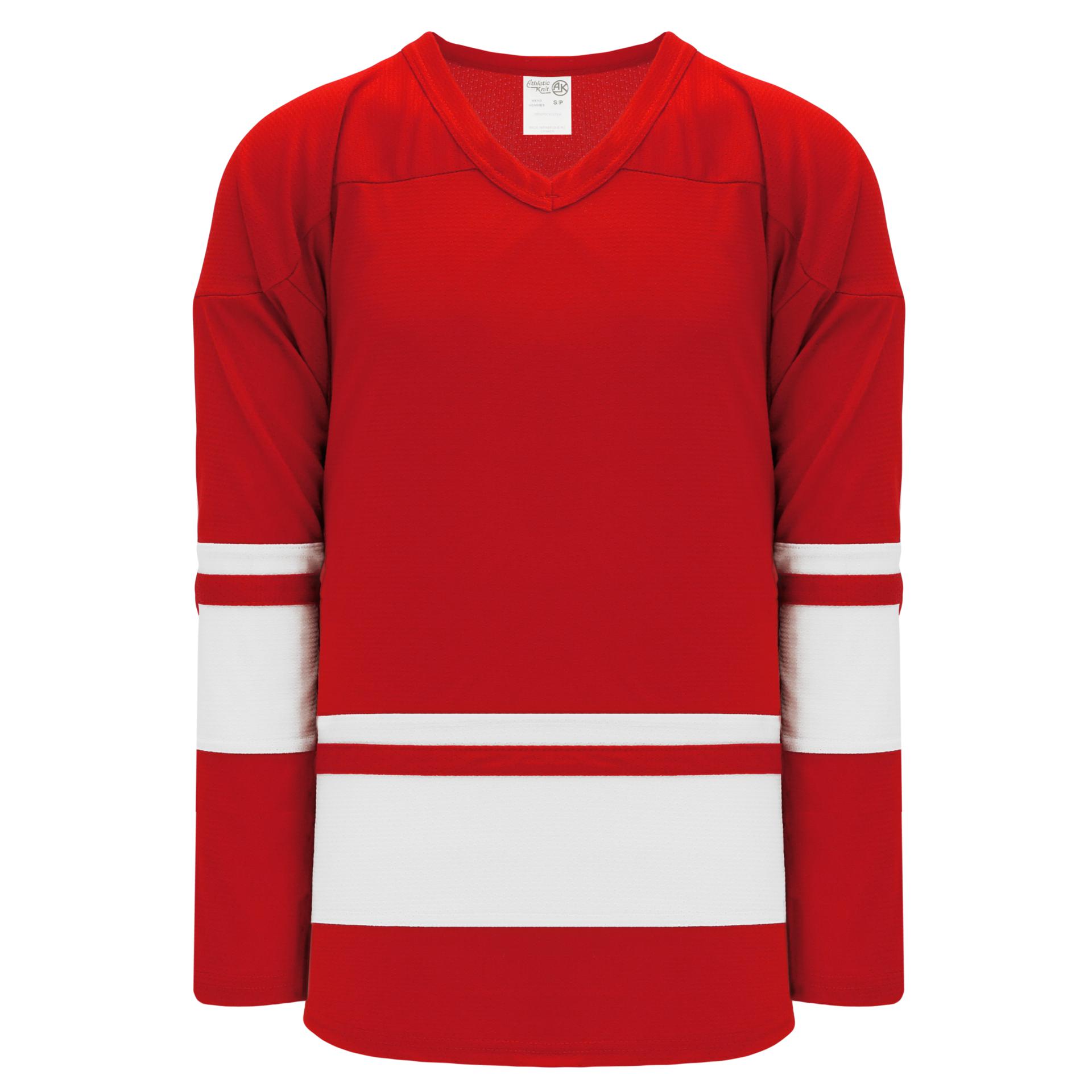 H6400-208 Red/White League Style Blank Hockey Jerseys adult Large