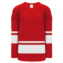 H6400-208 Red/White League Style Blank Hockey Jerseys