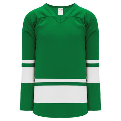 H6400-210 Kelly/White League Style Blank Hockey Jerseys
