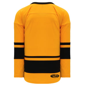 H6400-213 Gold/Black League Style Blank Hockey Jerseys