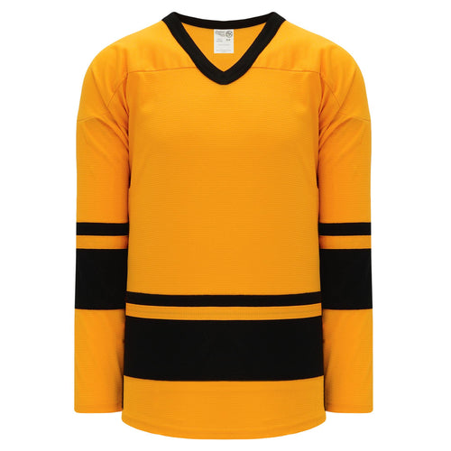 H6400-213 Gold/Black League Style Blank Hockey Jerseys